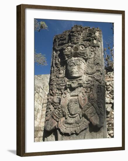 West Court, Stela P, Copan Archaeological Park, Copan, UNESCO World Heritage Site, Honduras-null-Framed Photographic Print