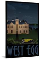West Egg Retro Travel Poster-null-Mounted Poster