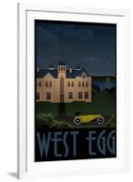 West Egg Retro Travel-null-Framed Art Print