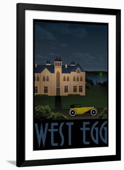 West Egg Retro Travel-null-Framed Art Print
