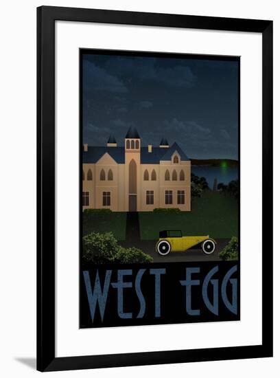 West Egg Retro Travel-null-Framed Art Print