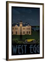 West Egg Retro Travel-null-Framed Art Print