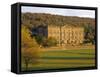 West Elevation, Chatsworth House in Autumn, Derbyshire, England-Nigel Francis-Framed Stretched Canvas