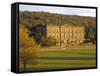 West Elevation, Chatsworth House in Autumn, Derbyshire, England-Nigel Francis-Framed Stretched Canvas