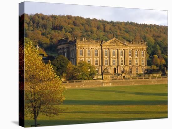 West Elevation, Chatsworth House in Autumn, Derbyshire, England-Nigel Francis-Stretched Canvas