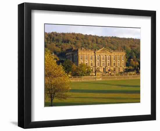 West Elevation, Chatsworth House in Autumn, Derbyshire, England-Nigel Francis-Framed Photographic Print