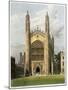 West End of Kings College Chapel, Cambridge, The History of Cambridge, Engraved Daniel Havell-Frederick Mackenzie-Mounted Giclee Print