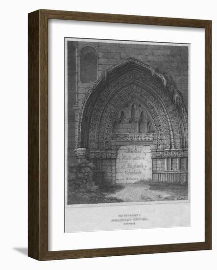 'West Entrance to Holyrood Chapel, Edinburgh', 1814-John Greig-Framed Giclee Print