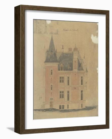 West Facade of a Hotel Neo-Renaissance Corner Turret-Antoine Zoegger-Framed Giclee Print