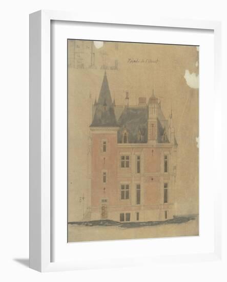 West Facade of a Hotel Neo-Renaissance Corner Turret-Antoine Zoegger-Framed Giclee Print