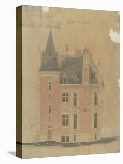 West Facade of a Hotel Neo-Renaissance Corner Turret-Antoine Zoegger-Stretched Canvas