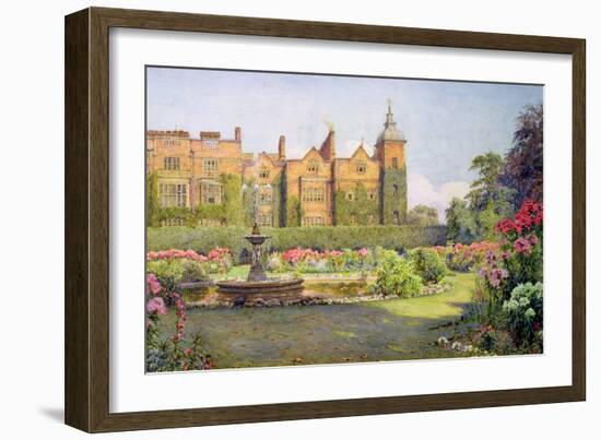 West Front and Gardens of Hatfield House, Herts-Ernest Arthur Rowe-Framed Giclee Print