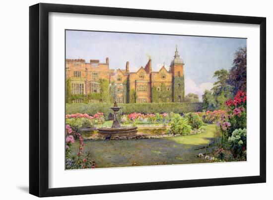 West Front and Gardens of Hatfield House, Herts-Ernest Arthur Rowe-Framed Giclee Print