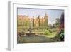 West Front and Gardens of Hatfield House, Herts-Ernest Arthur Rowe-Framed Giclee Print