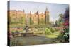 West Front and Gardens of Hatfield House, Herts-Ernest Arthur Rowe-Stretched Canvas