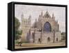 West Front, Exeter Cathedral-George Nattress-Framed Stretched Canvas