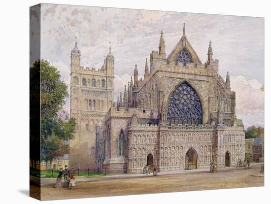 West Front, Exeter Cathedral-George Nattress-Stretched Canvas