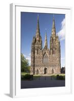 West Front, Lichfield Cathedral, Lichfield, Staffordshire, England, United Kingdom-Nick Servian-Framed Photographic Print