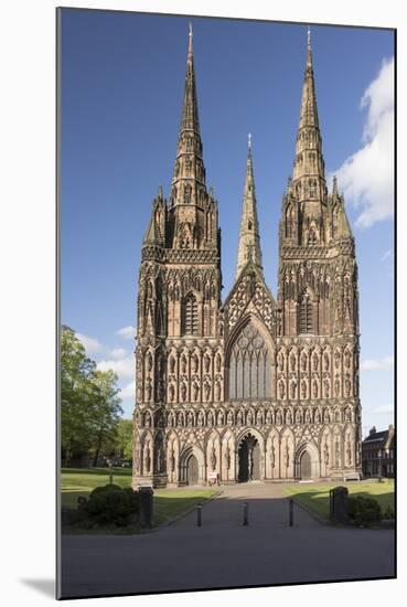 West Front, Lichfield Cathedral, Lichfield, Staffordshire, England, United Kingdom-Nick Servian-Mounted Photographic Print