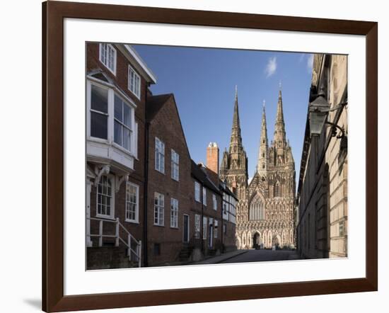 West Front, Lichfield Cathedral, Lichfield, Staffordshire, England, United Kingdom-Nick Servian-Framed Photographic Print