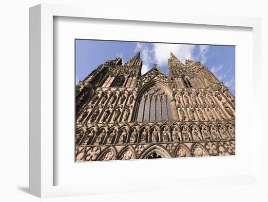 West Front, Lichfield Cathedral, Lichfield, Staffordshire, England, United Kingdom-Nick Servian-Framed Photographic Print