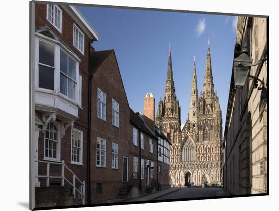 West Front, Lichfield Cathedral, Lichfield, Staffordshire, England, United Kingdom-Nick Servian-Mounted Photographic Print