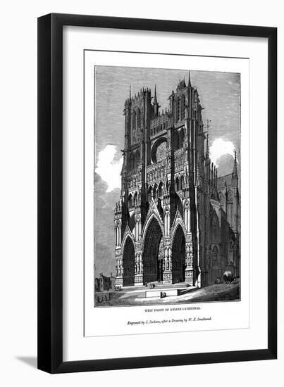 West Front of Amiens Cathedral, 1843-J Jackson-Framed Giclee Print