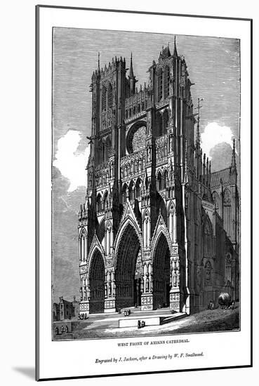 West Front of Amiens Cathedral, 1843-J Jackson-Mounted Giclee Print