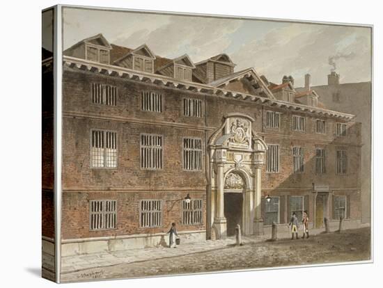 West Front of Blackwell Hall, King Street, City of London, 1811-George Shepherd-Stretched Canvas
