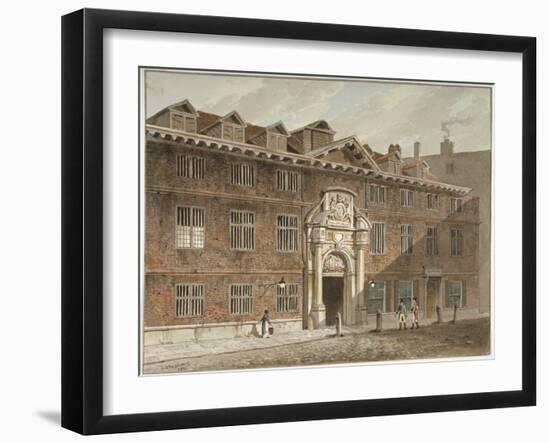 West Front of Blackwell Hall, King Street, City of London, 1811-George Shepherd-Framed Giclee Print