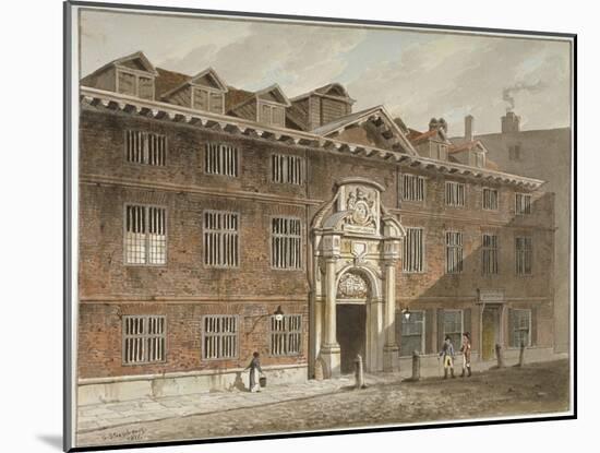 West Front of Blackwell Hall, King Street, City of London, 1811-George Shepherd-Mounted Giclee Print