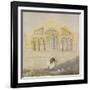 West Front of Castle Rising Church, Norfolk (Watercolour with Graphite)-John Sell Cotman-Framed Giclee Print