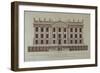 West Front of Chatsworth, from 'Vitruvius Britannicus or The British Architect'-null-Framed Giclee Print