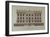 West Front of Chatsworth, from 'Vitruvius Britannicus or The British Architect'-null-Framed Giclee Print