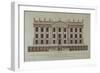 West Front of Chatsworth, from 'Vitruvius Britannicus or The British Architect'-null-Framed Giclee Print