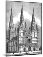 West Front of Lichfield Cathedral, Staffordshire, c1843-J Jackson-Mounted Giclee Print