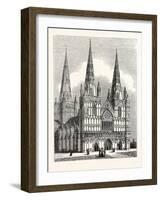 West Front of Lichfield Cathedral-null-Framed Giclee Print