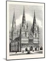 West Front of Lichfield Cathedral-null-Mounted Giclee Print