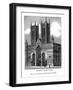 West Front of Lincolin Cathedral, 1843-J Jackson-Framed Giclee Print
