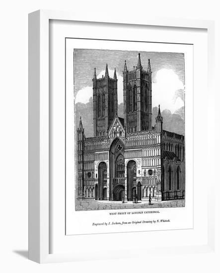 West Front of Lincolin Cathedral, 1843-J Jackson-Framed Giclee Print