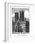 West Front of Lincolin Cathedral, 1843-J Jackson-Framed Giclee Print