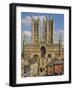 West Front of Lincoln Cathedral and Exchequer Gate, Lincoln, Lincolnshire, England, United Kingdom-Neale Clarke-Framed Photographic Print