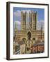 West Front of Lincoln Cathedral and Exchequer Gate, Lincoln, Lincolnshire, England, United Kingdom-Neale Clarke-Framed Photographic Print