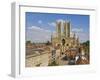 West Front of Lincoln Cathedral and Exchequer Gate, Lincoln, Lincolnshire, England, United Kingdom-Neale Clarke-Framed Photographic Print
