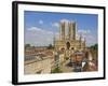 West Front of Lincoln Cathedral and Exchequer Gate, Lincoln, Lincolnshire, England, United Kingdom-Neale Clarke-Framed Photographic Print