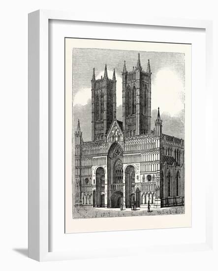 West Front of Lincoln Cathedral-null-Framed Giclee Print