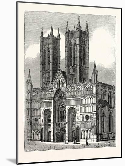 West Front of Lincoln Cathedral-null-Mounted Giclee Print