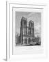 West Front of Notre Dame, Paris, France, 1822-Robert Sands-Framed Giclee Print