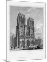 West Front of Notre Dame, Paris, France, 1822-Robert Sands-Mounted Giclee Print