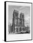 West Front of Notre Dame, Paris, France, 1822-Robert Sands-Framed Stretched Canvas